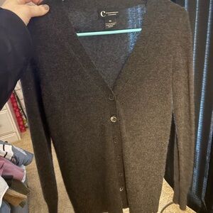 Bloomingdale's woMen's Dark Gray Cardigan Sweater